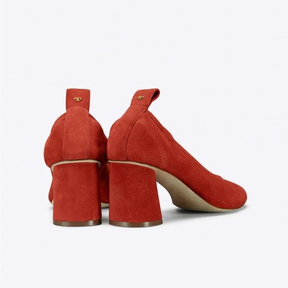 Tory Bruch Therese 65MM Pump Suede Veg size 9.5 - Picture 2 of 11